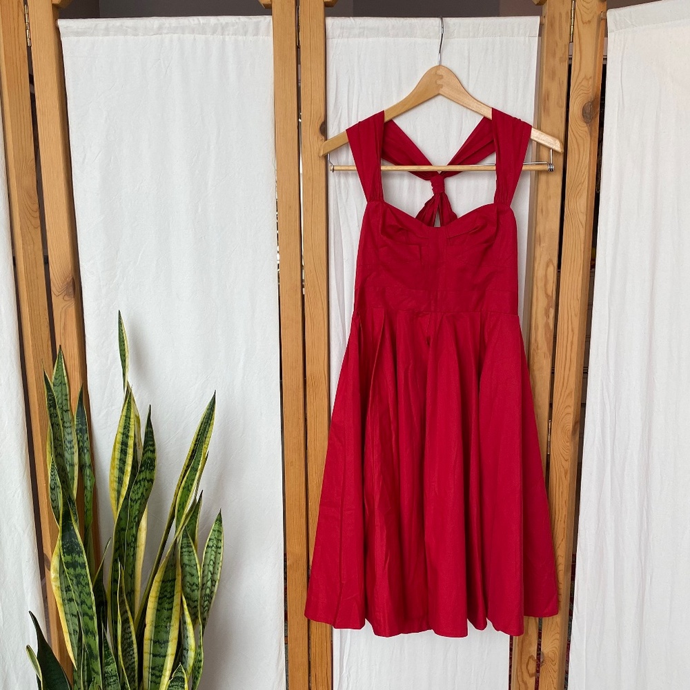 Red French Connection racer back dress